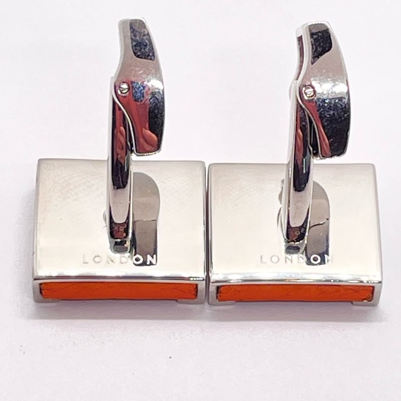 R|T by Robert Tateossian Cufflinks. Python Brown & Orange stainless Steel - NIB - Picture 4 of 16